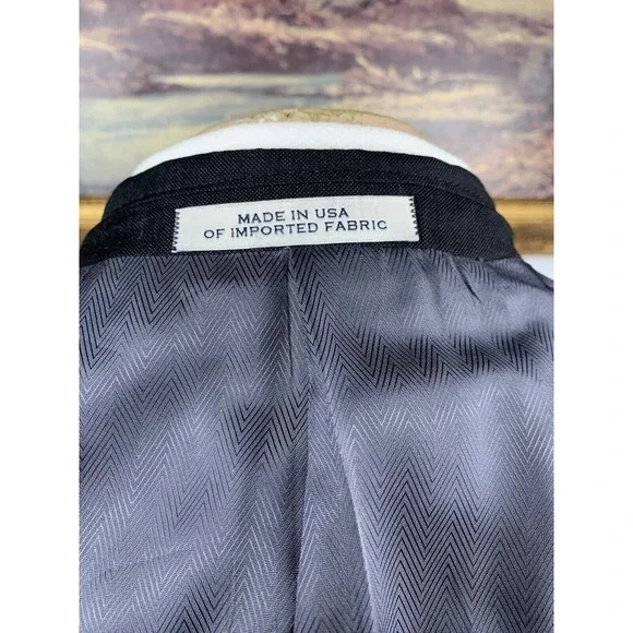 42L Joseph‎ Abboud Tollegro 1900 Sharkskin Blazer - Picture 9 of 12